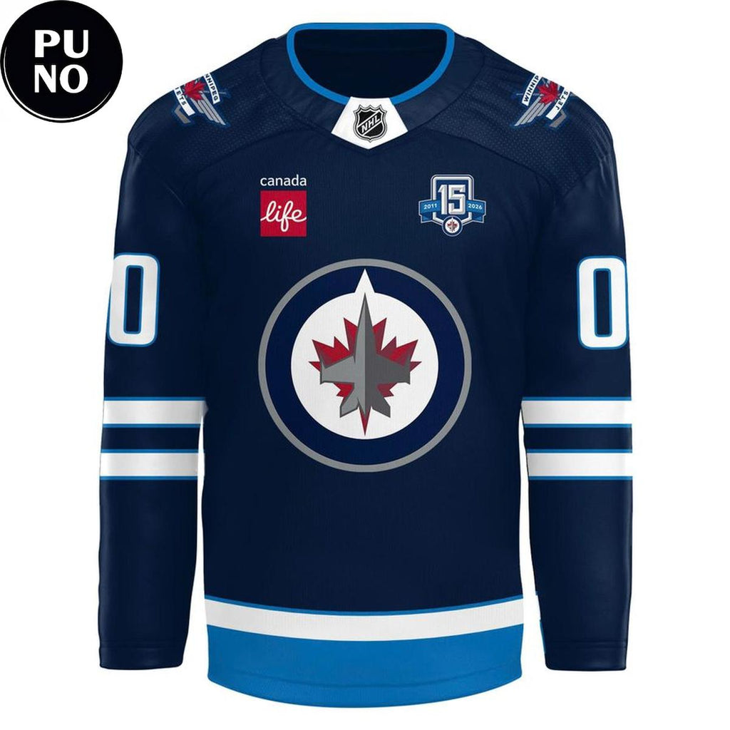 Winnipeg Jets 15th Anniversary 2026 Personalized Hockey Jersey