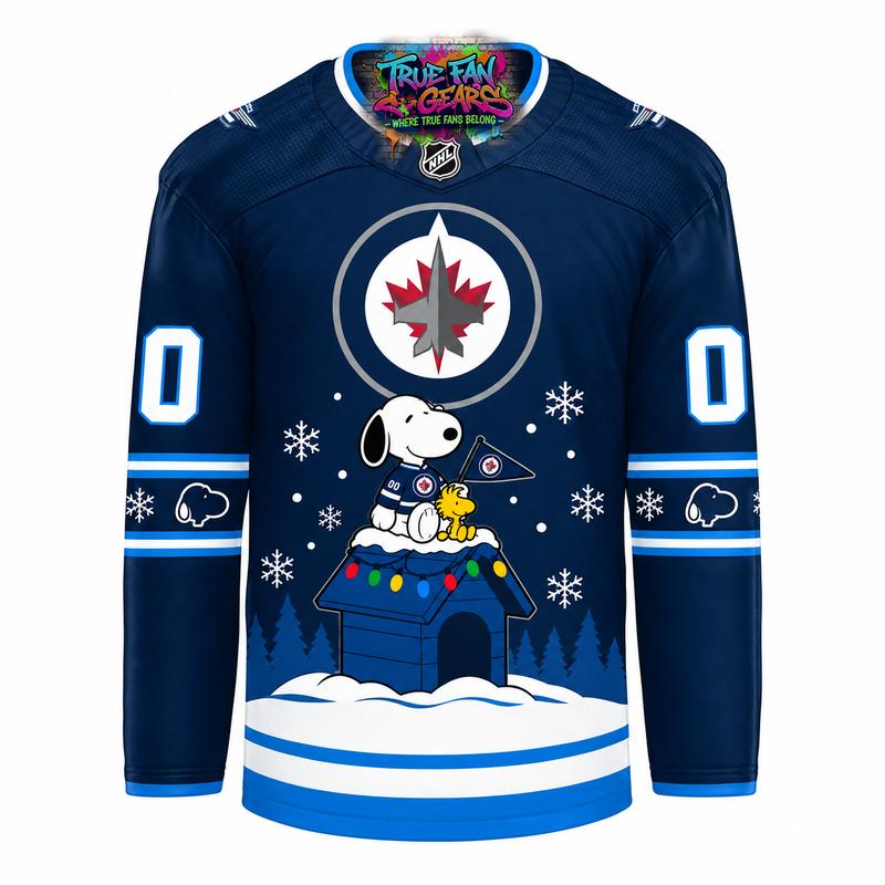 Winnipeg Jets Peanuts Christmas Night 2026 Personalized Hockey Jersey