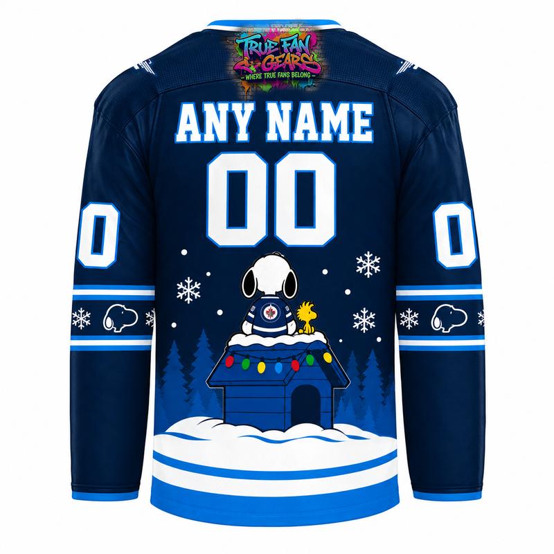 Winnipeg Jets Peanuts Christmas Night 2026 Personalized Hockey Jersey