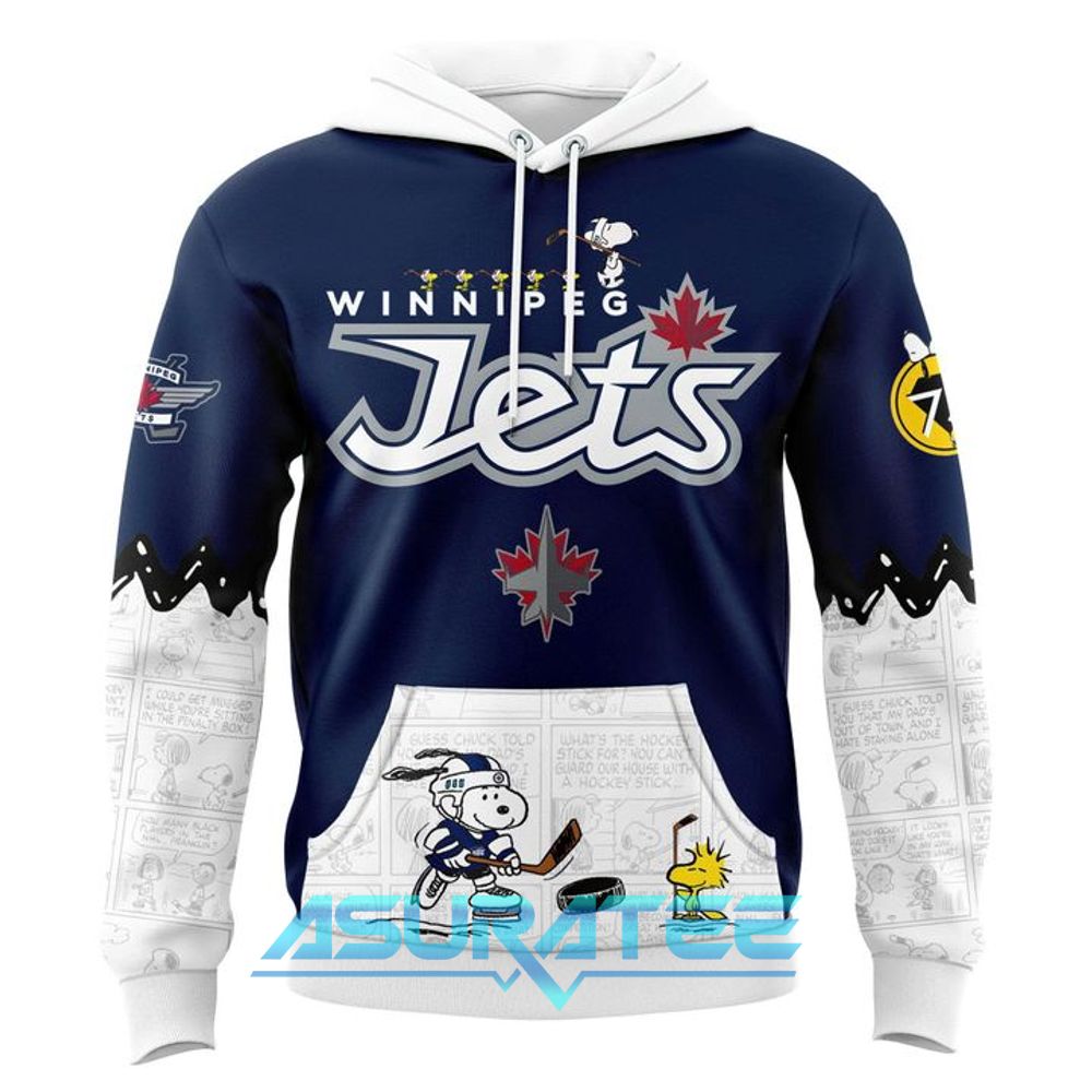 Winnipeg Jets ”Peanuts Night ” 2026 Snoopy Special Hoodie, Cap