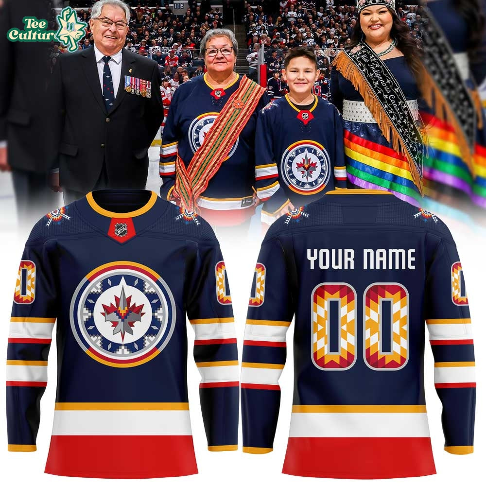 Winnipeg Jets Wasacnews Night 2026 Blue Hockey Jersey Custom Name, Number
