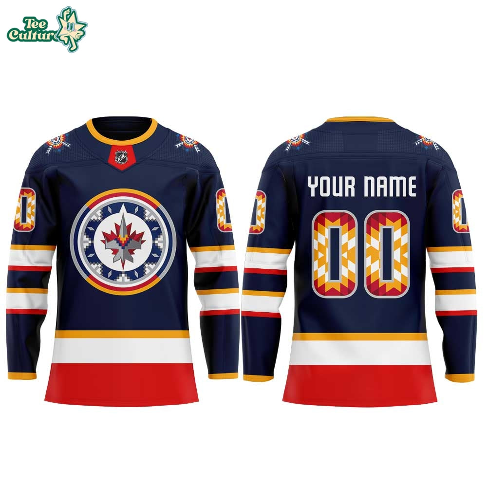 Winnipeg Jets Wasacnews Night 2026 Blue Hockey Jersey Custom Name, Number