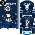 Winnipeg Jets x Snoopy & Woodstock Christmas 2026 Personalized Hockey Jersey