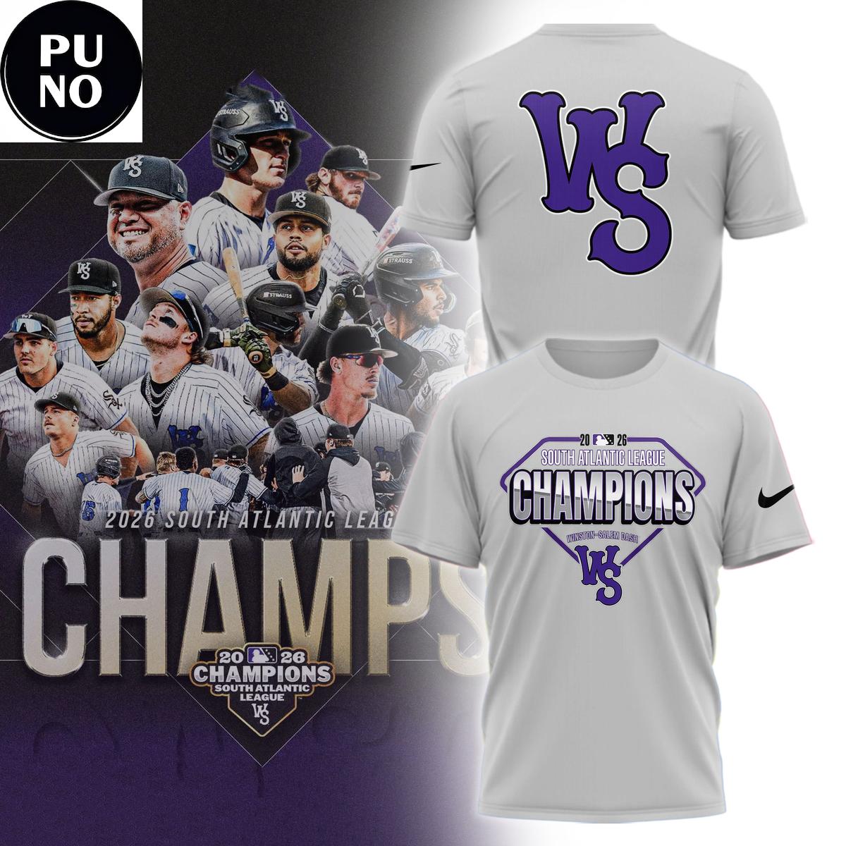 Winston-Salem Dash 2026 South Atlantic League Champions T-Shirt