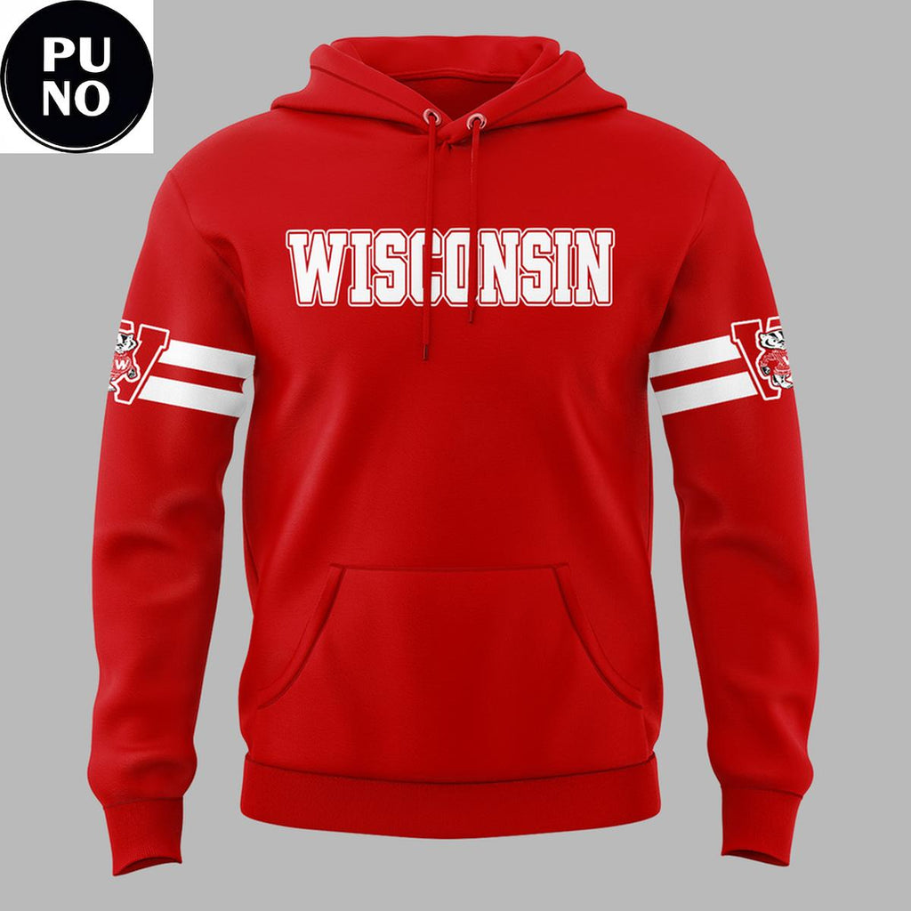 Wisconsin Badgers 2026 ThrowBack Logo Hoodie T-Shirt