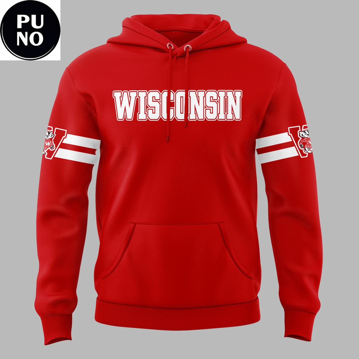 Wisconsin Badgers 2026 ThrowBack Logo Hoodie T-Shirt