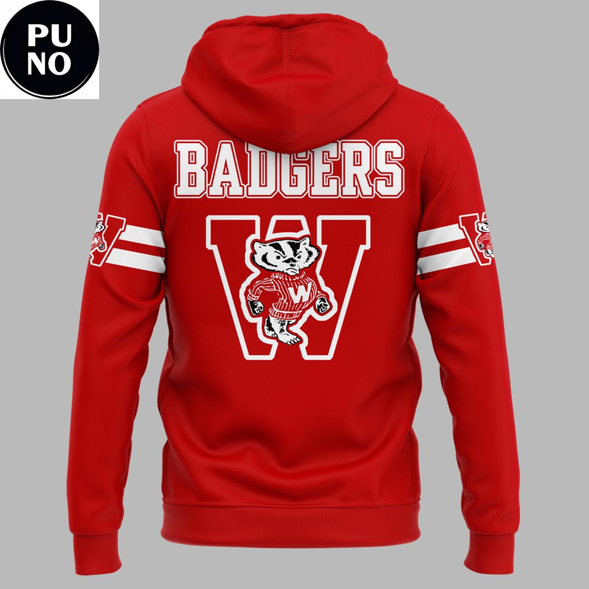 Wisconsin Badgers 2026 ThrowBack Logo Hoodie T-Shirt