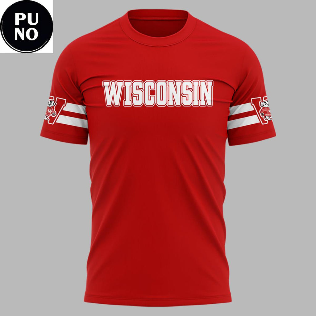 Wisconsin Badgers 2026 ThrowBack Logo Hoodie T-Shirt