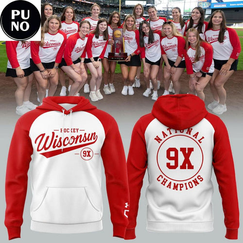 Wisconsin Badgers 9x Women’s Hockey National Champions 2026 Hoodie