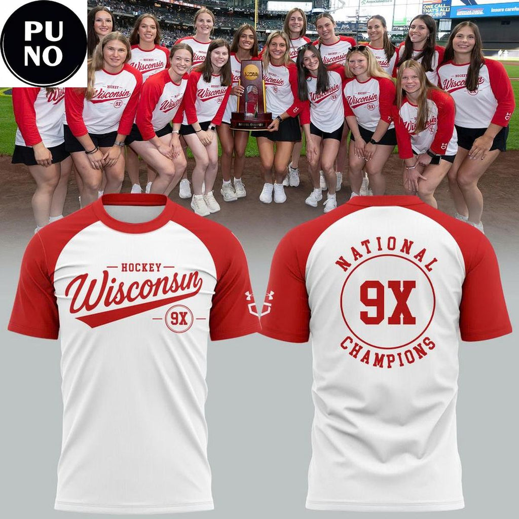 Wisconsin Badgers 9x Women’s Hockey National Champions 2026 Hoodie