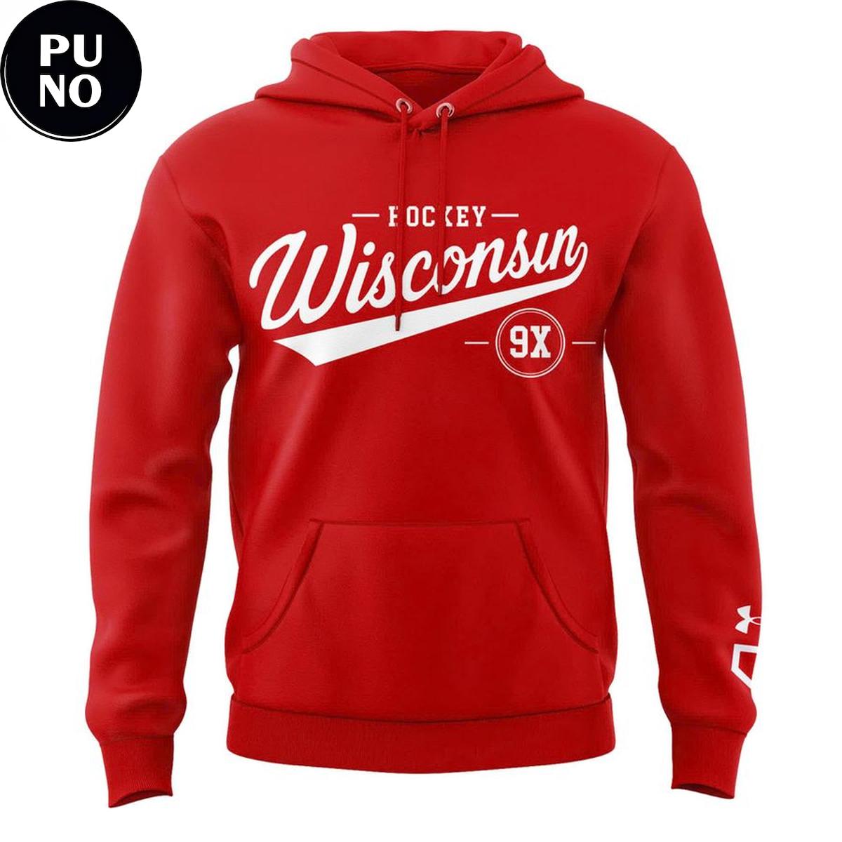 Wisconsin Badgers 9x Women’s Hockey National Champions 2026 Hoodie