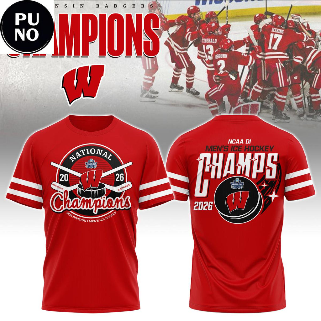Wisconsin Badgers NCAA National Champions 2026 Hoodie T-Shirt