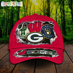 Wisconsin Sports All Over Print Cap, Wisconsin Cap, Cap For Sport Fans