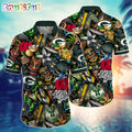 Wisconsin Sports Tiki Culpture Tropical Hawaiian Shirt, Wisconsin Hawaiian Shirt