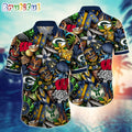 Wisconsin Sports Tiki Tropical Hawaiian Shirt