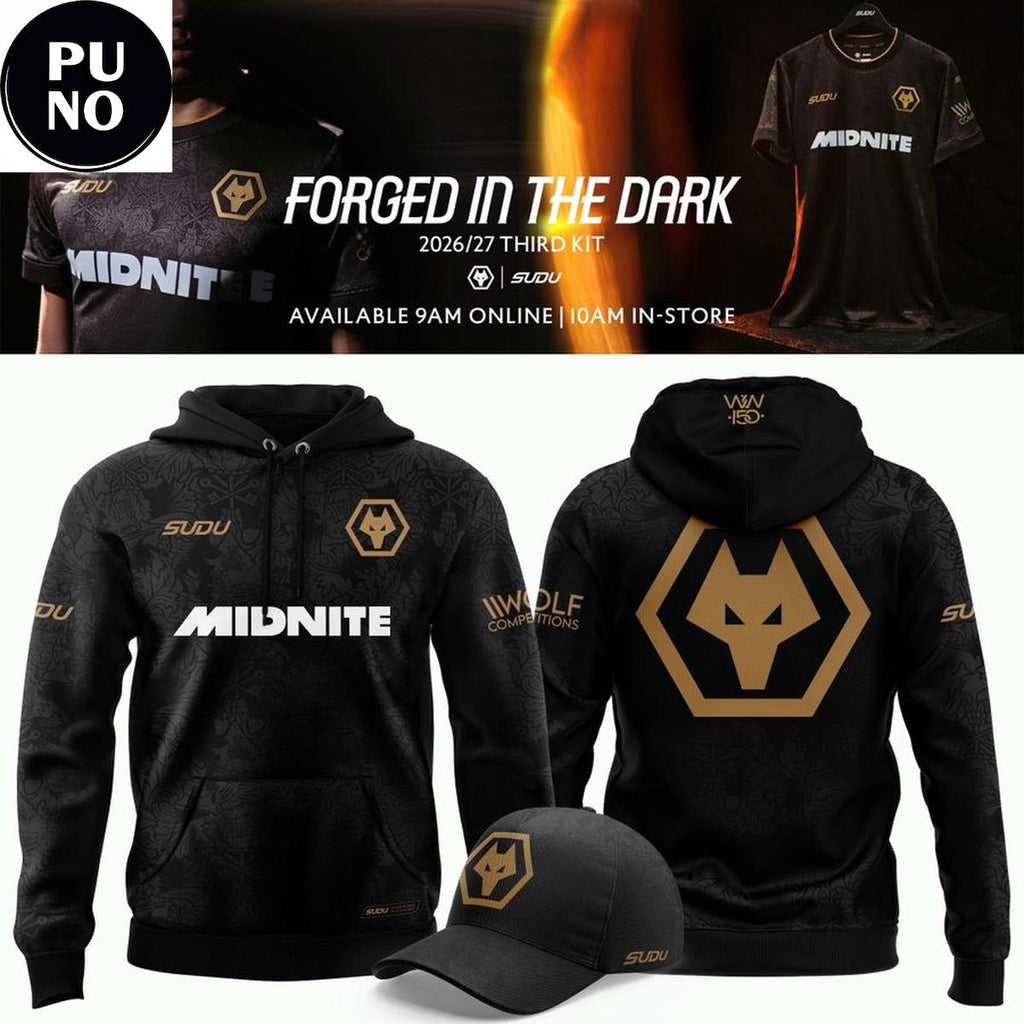 Wolverhampton Wanderers 2026/27 Forged In The Dark Hoodie T-Shirt