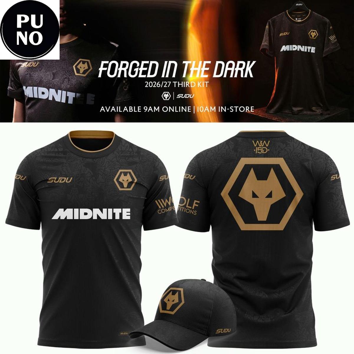 Wolverhampton Wanderers 2026/27 Forged In The Dark Hoodie T-Shirt