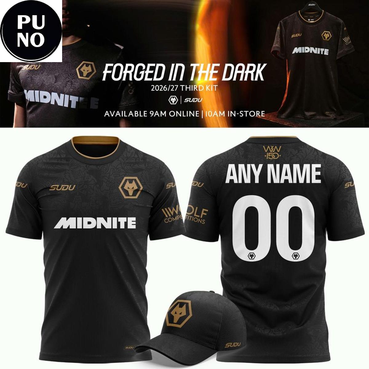 Wolverhampton Wanderers 2026/27 Forged In The Dark Hoodie T-Shirt
