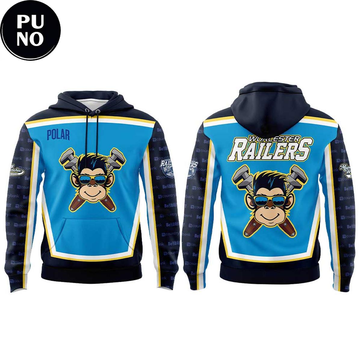 Worcester Railers HC Monkey Wrenches 2026 Hoodie T-Shirt