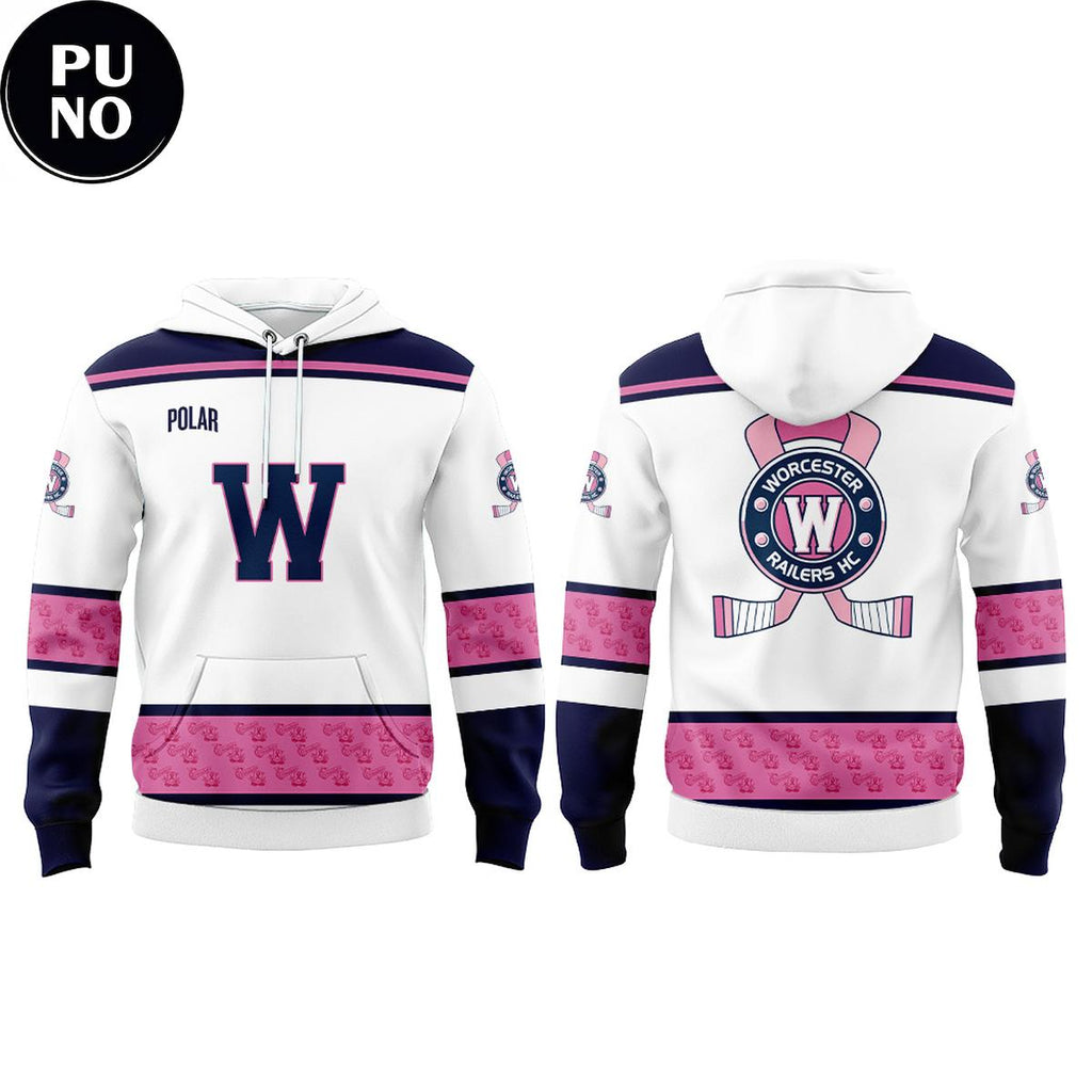 Worcester Railers HC Pink In The Rink 2026 Hoodie T-Shirt