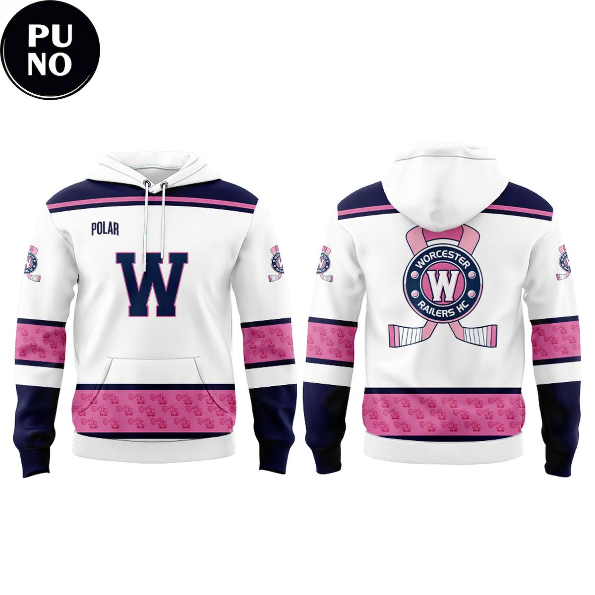 Worcester Railers HC Pink In The Rink 2026 Hoodie T-Shirt