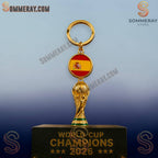 World Cup Champions 2026 Spain Flag Trophy Keychain