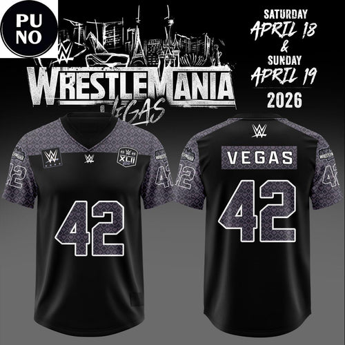 WrestleMania 42 Vegas Fashion 2026 Football Jersey