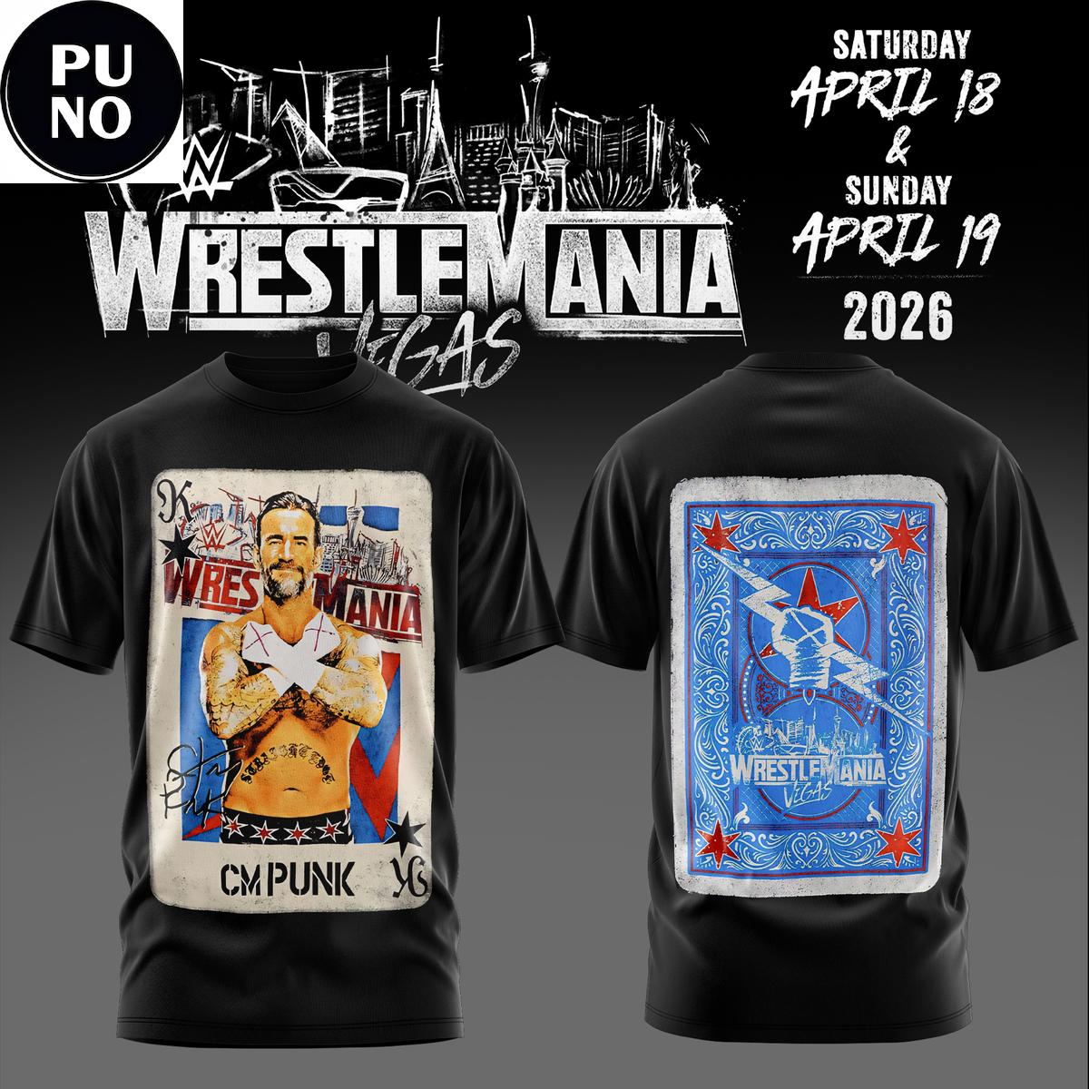 WrestleMania 42 Vegas WWE CM Punk 2026 Shirt