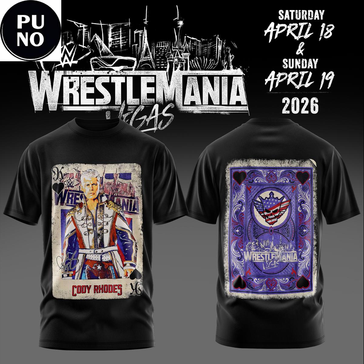 WrestleMania 42 Vegas WWE Cody Rhodes 2026 Shirt