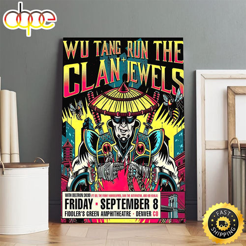 Wu - Tang Clan And Run The Jewels September 8th Tour 2023 Poster Canvas
