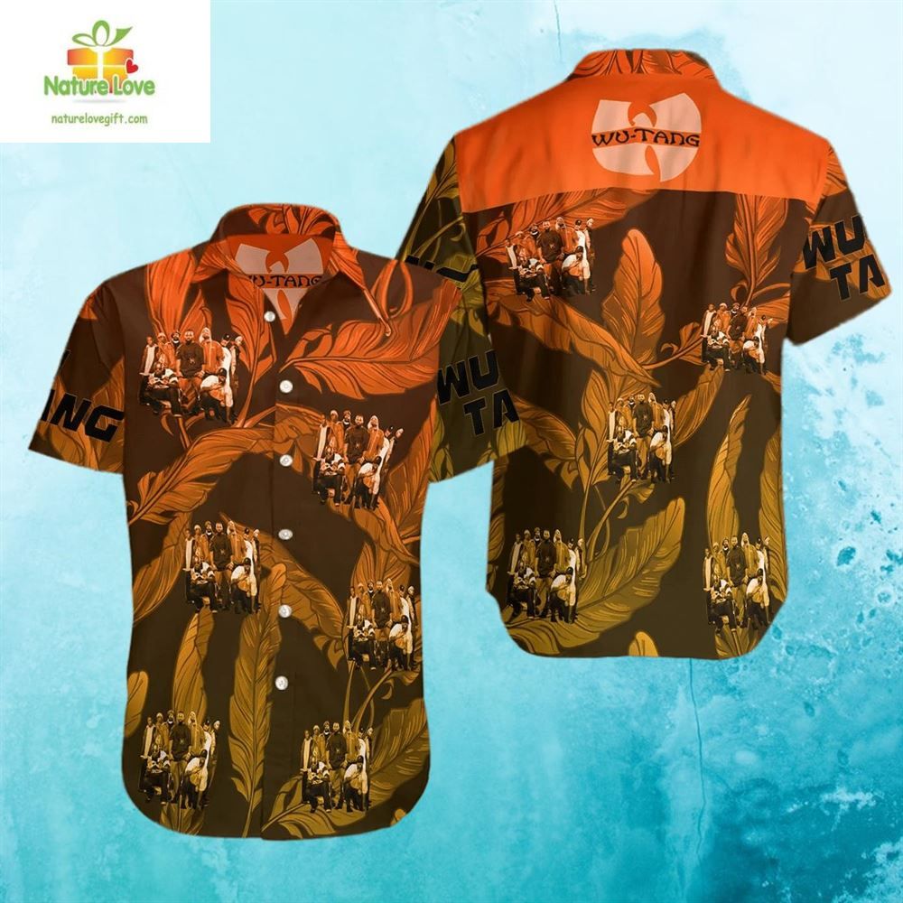 Wu Tang Clan Cream Led Light Logo Summer Wu-Tang Clan Hawaiian Shirt