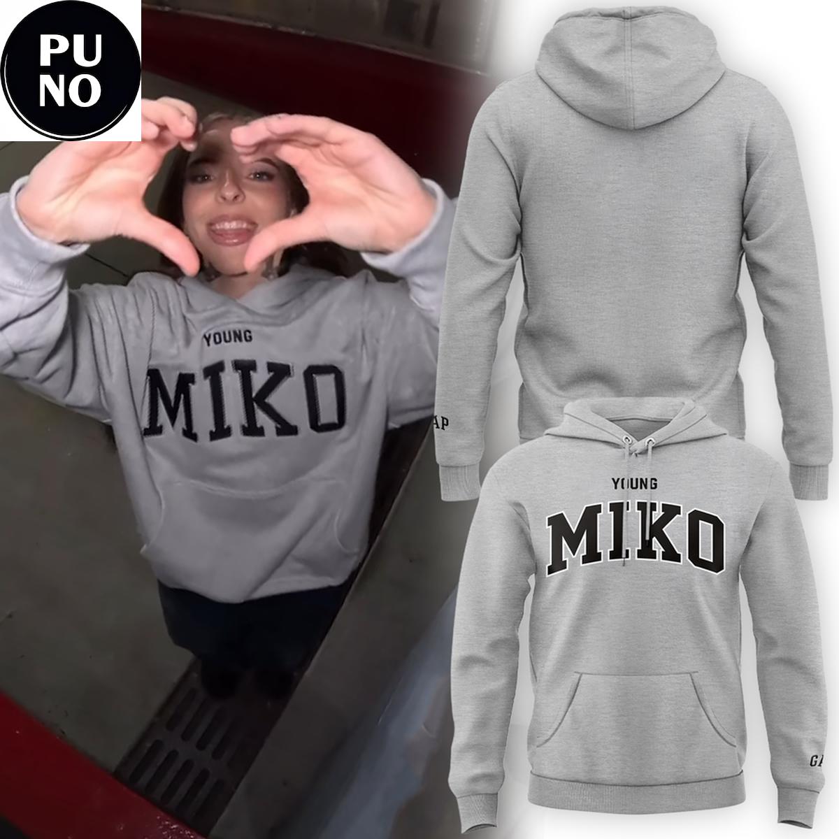 Young Miko x GAP 2026 Caught In The Moment Grey Hoodie Shirt