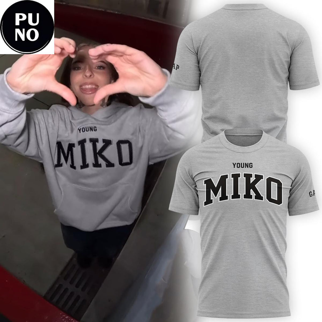 Young Miko x GAP 2026 Caught In The Moment Grey Hoodie Shirt