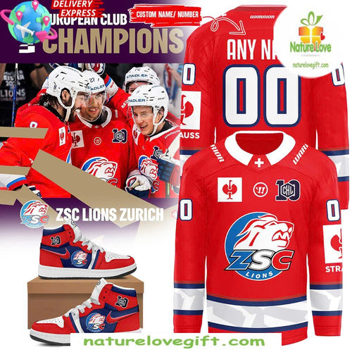 ZSC Lions 2026 CHL Champions Jersey Swiss Hockey Team