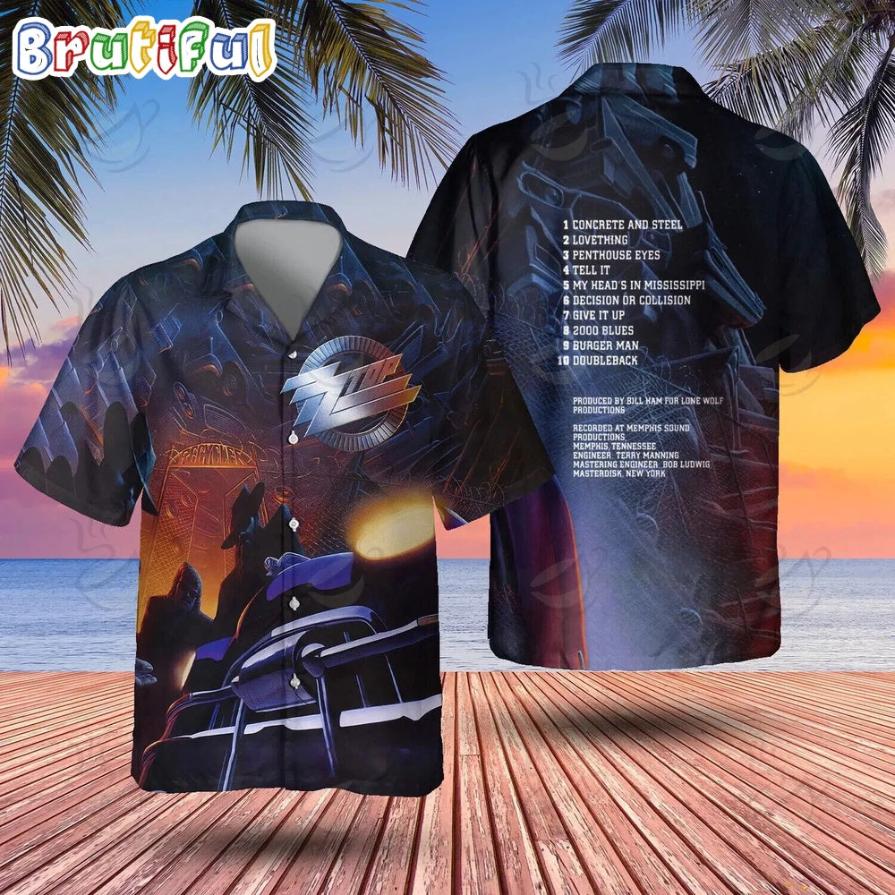 ZZ Top Rock Band Recycler Hawaiian Shirt