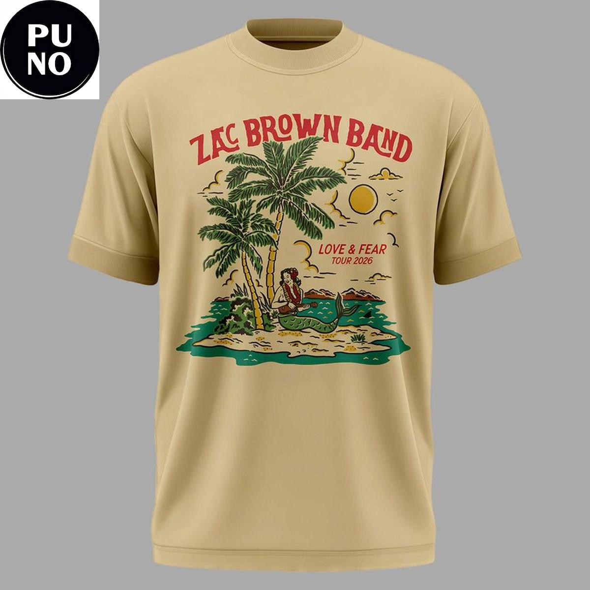 Zac Brown Band Day Fenway Park 2026 Love & Fear Tour T-Shirt