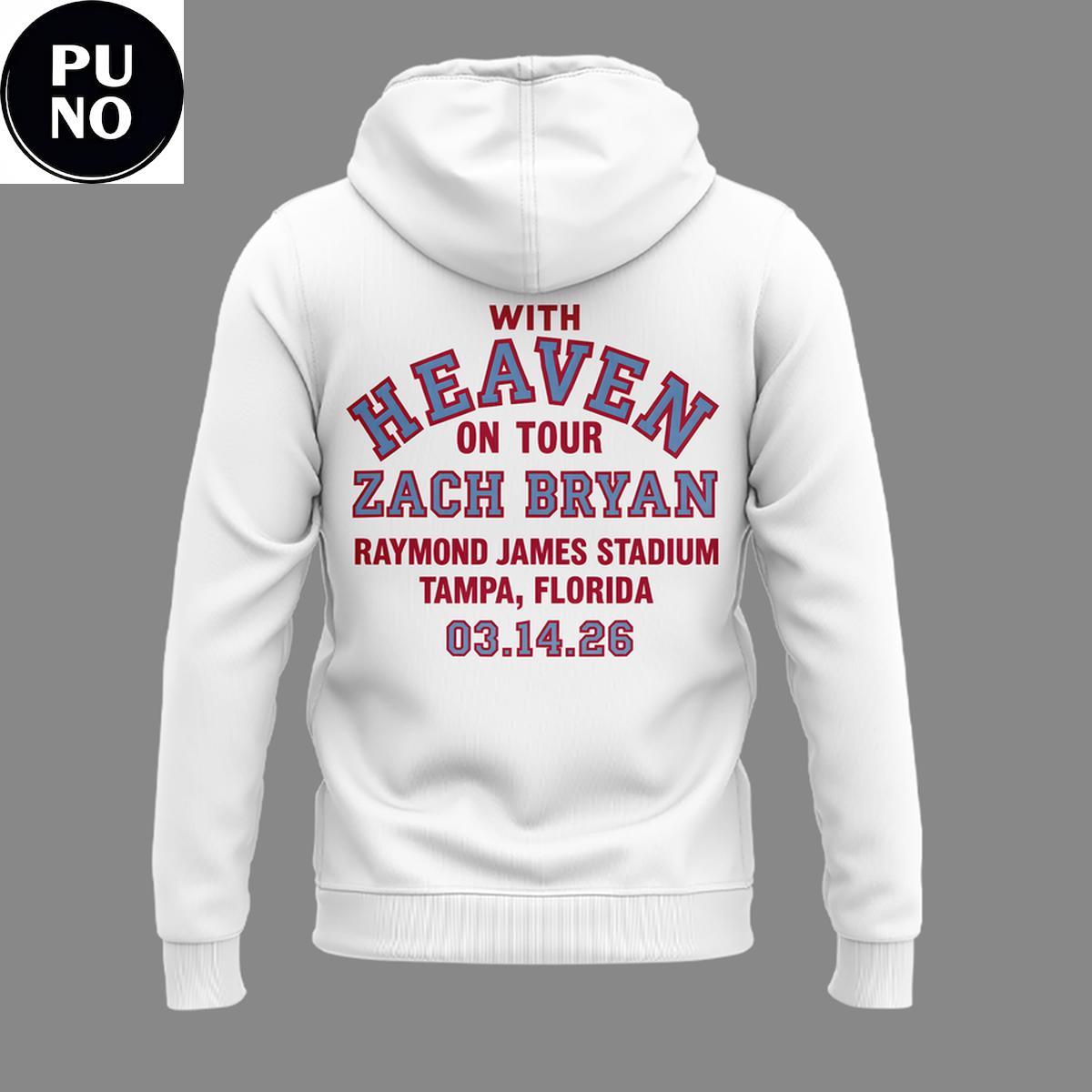 Zach Bryan With Heaven On Tour 2026 Raymond James Stadium Hoodie T-Shirt
