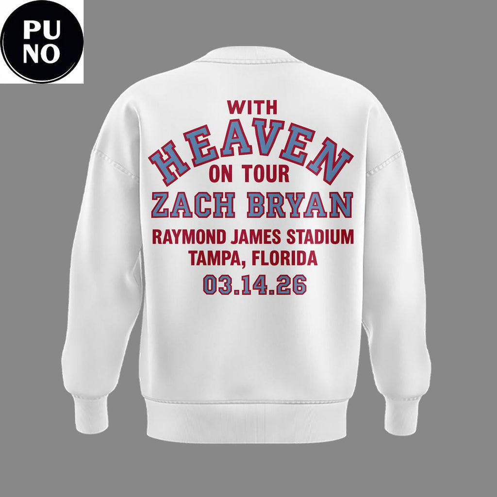 Zach Bryan With Heaven On Tour 2026 Raymond James Stadium Hoodie T-Shirt
