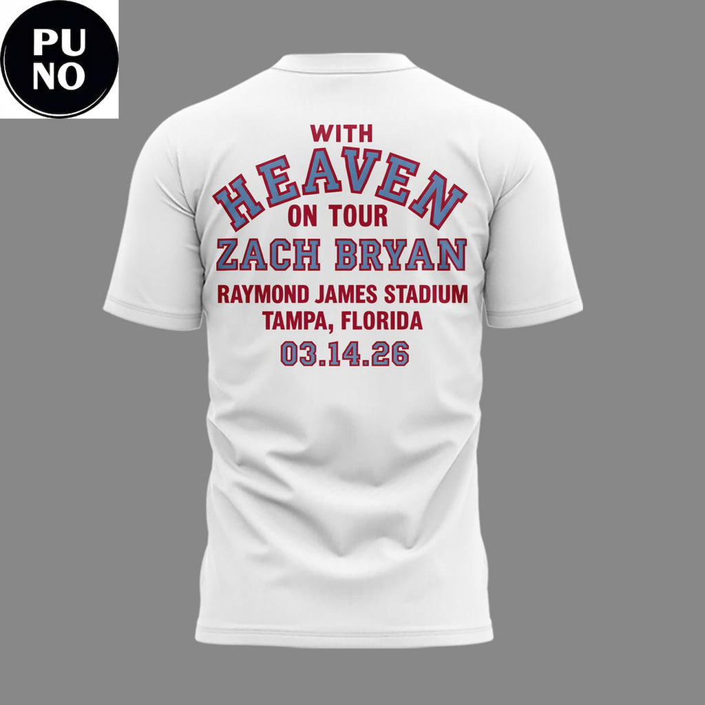 Zach Bryan With Heaven On Tour 2026 Raymond James Stadium Hoodie T-Shirt