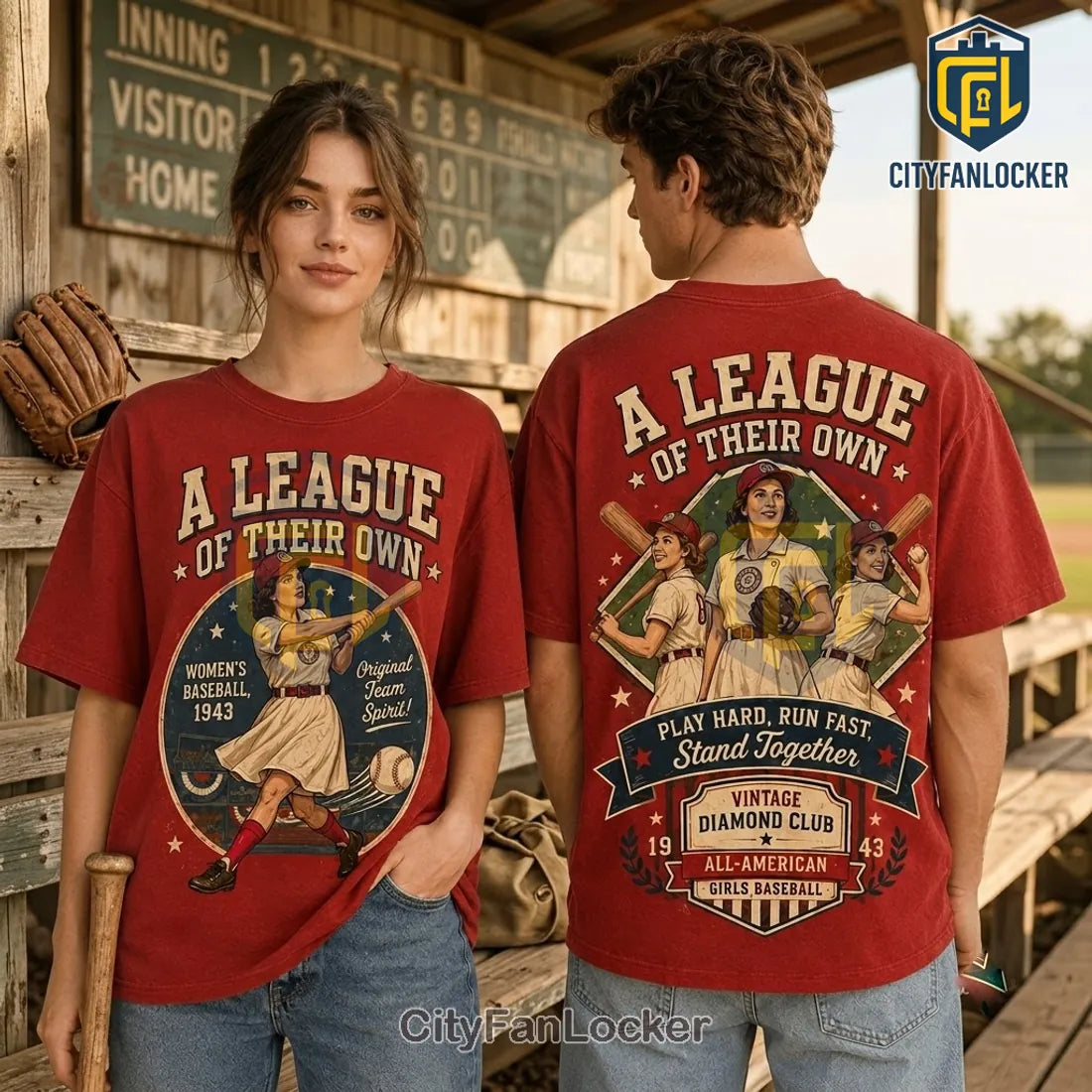 A League of Their Own Red Baseball T-Shirt