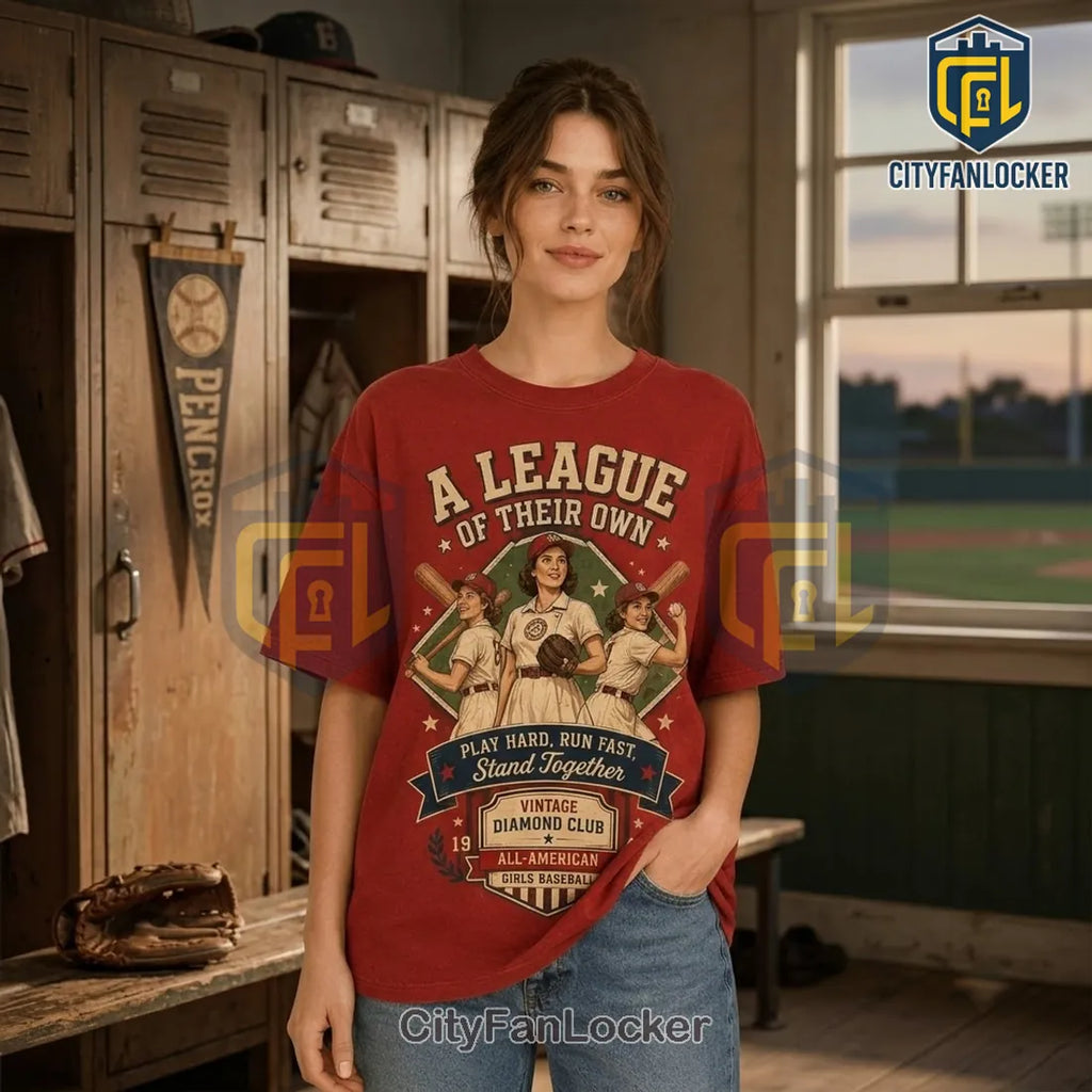 A League of Their Own Red Baseball T-Shirt