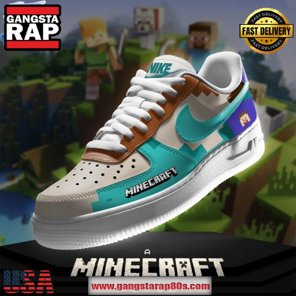 A Minecraft Movie Limited Edition Air Force 1 Running Sneakers Shoes