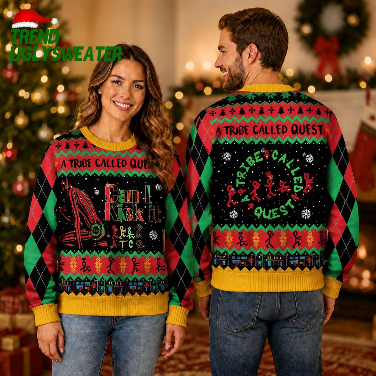 A Tribe Called Quest Can I Kick It Festive Christmas Ugly Sweater