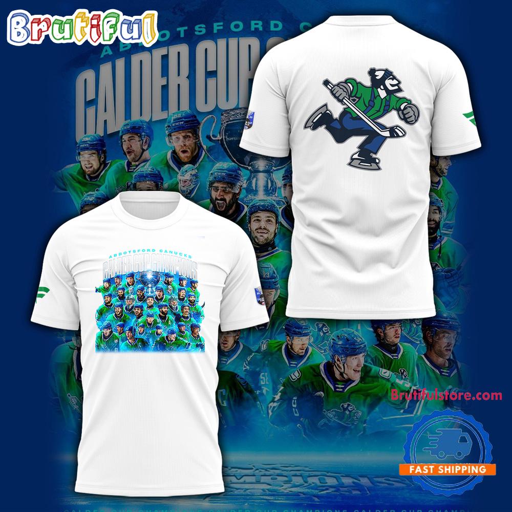 Abbotsford Canucks Calder Cup Champions 2025 Team White 3D Shirt
