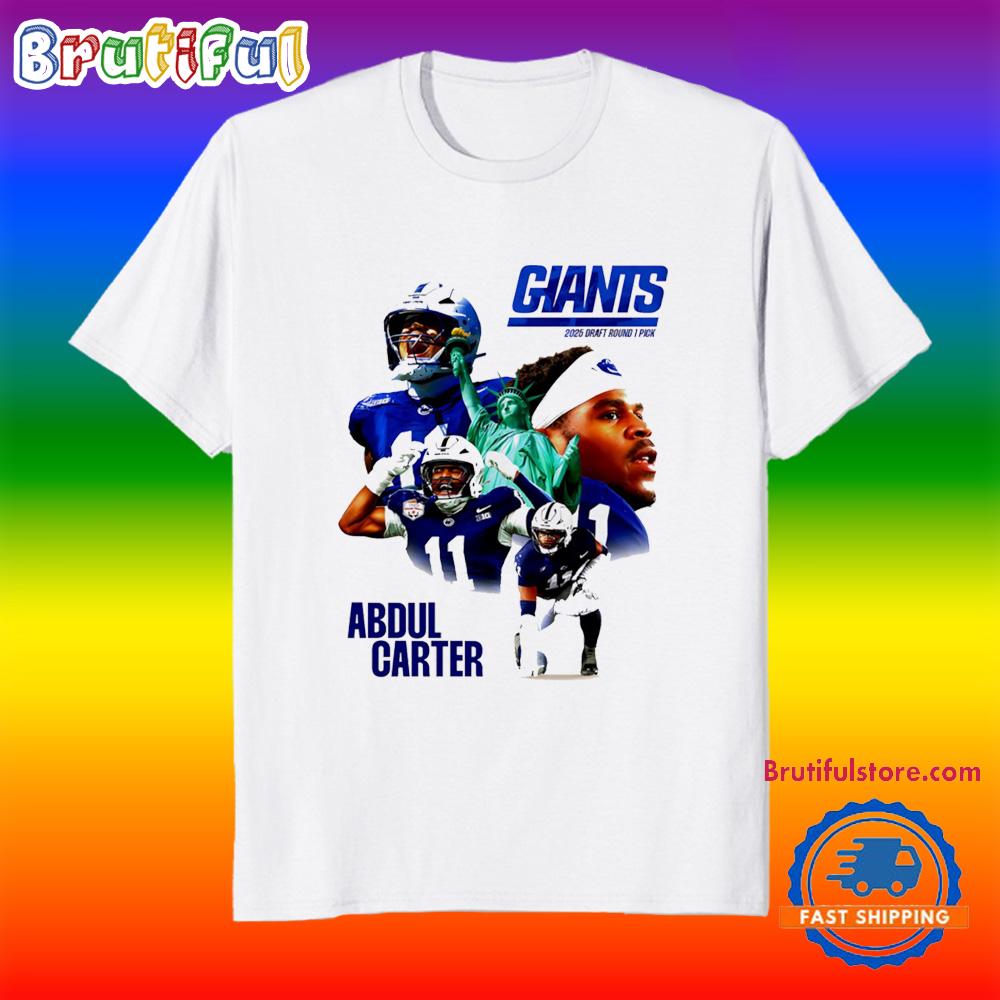 Abdul Carter Ny Giants 2025 Draft Round 1 Pick T Shirt