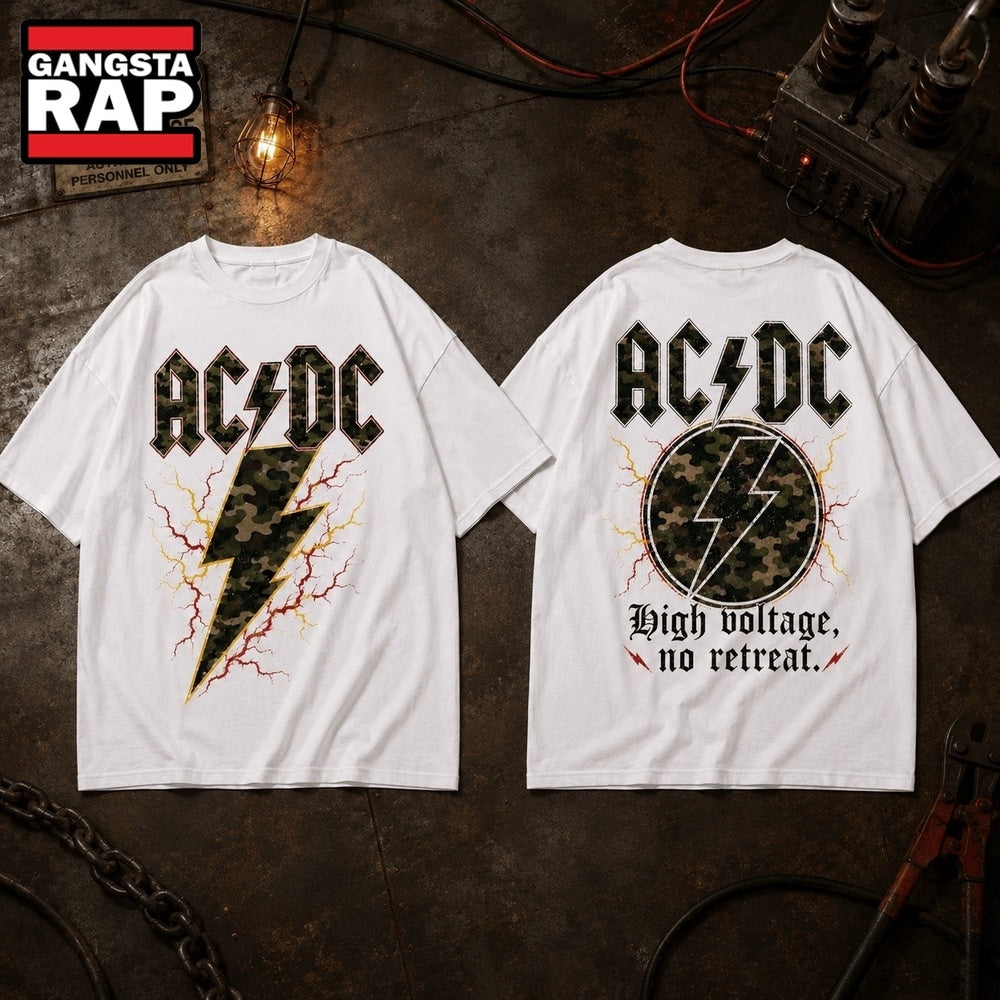 ACDC Camo High Voltage Rock 3D Shirt