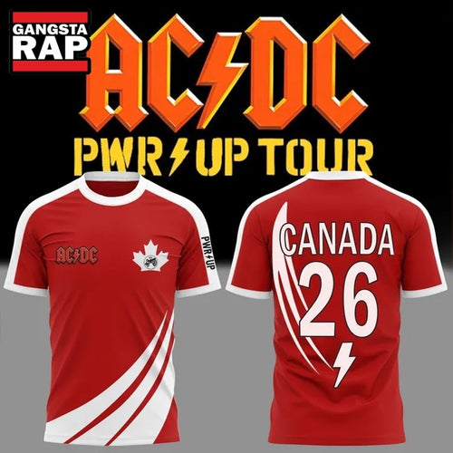 ACDC Exclusive Canada Event Shirt, Power Up Tour 2026 Hoodie T-Shirt
