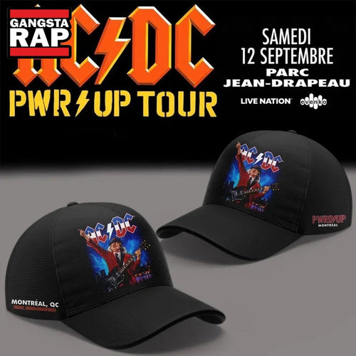 ACDC Exclusive Montreal Event Power Up Tour 2026 Cap, Trendy Music Baseball Cap