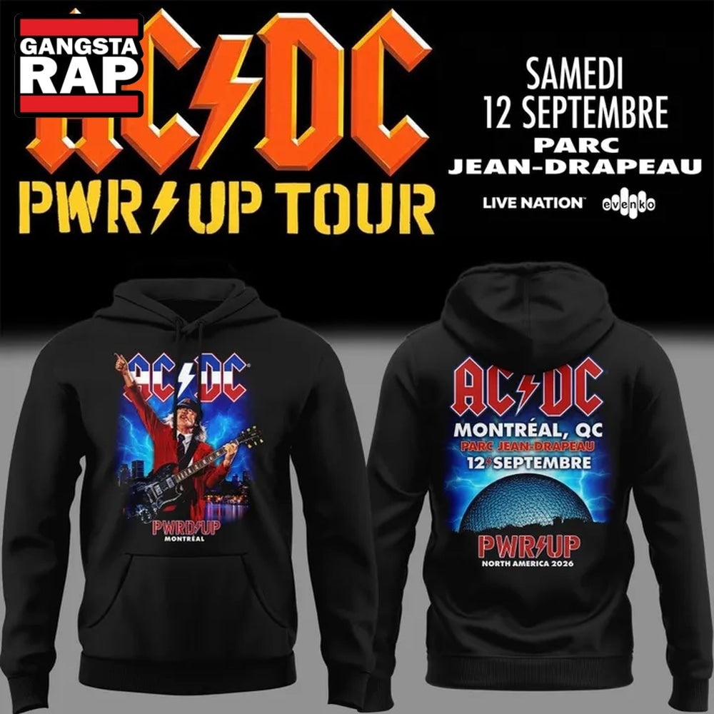 ACDC Exclusive Montreal Event Power Up Tour 2026 Hoodie T-Shirt