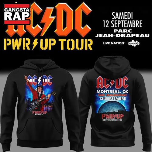 ACDC Exclusive Montreal Event Power Up Tour 2026 Hoodie T-Shirt